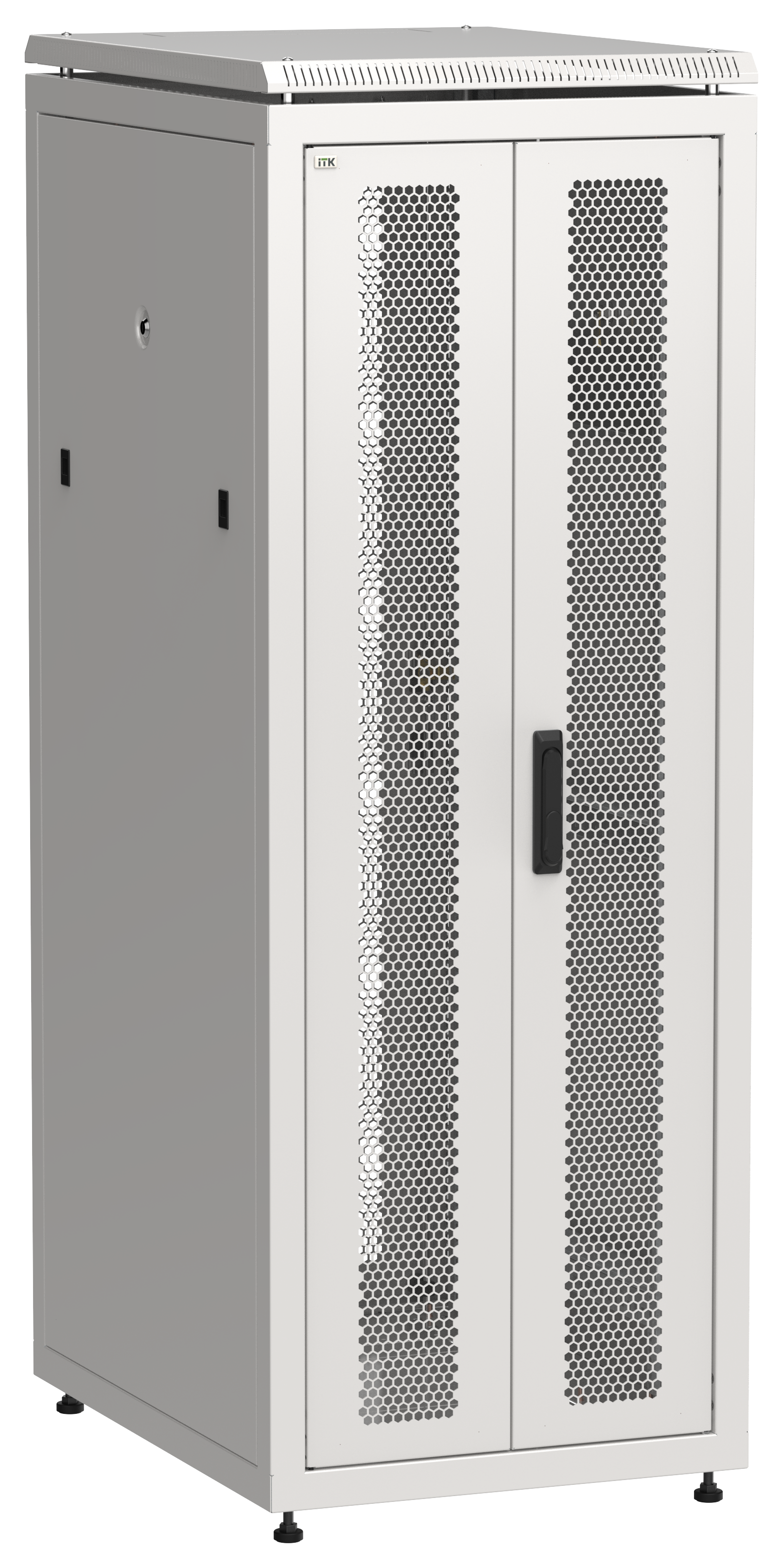 ITK LINEA N Шкаф сетевой 19" 33U 600х800мм двери передняя перфорированная задняя двустворчатая перфорированная серый