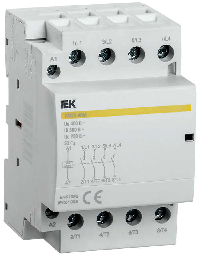 Контактор модульный КМ25-40М AC/DC IEK