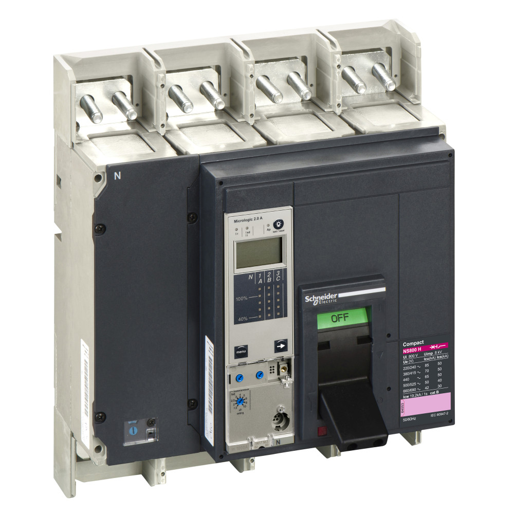 ВЫКЛЮЧАТЕЛЬ NS800 H 4P+MICR 2.0A В СБОРЕ