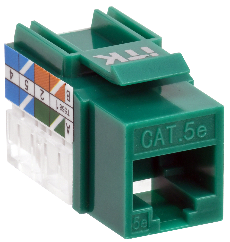 ITK Модуль Keystone Jack кат.5E UTP 110 IDC 90град зелёный