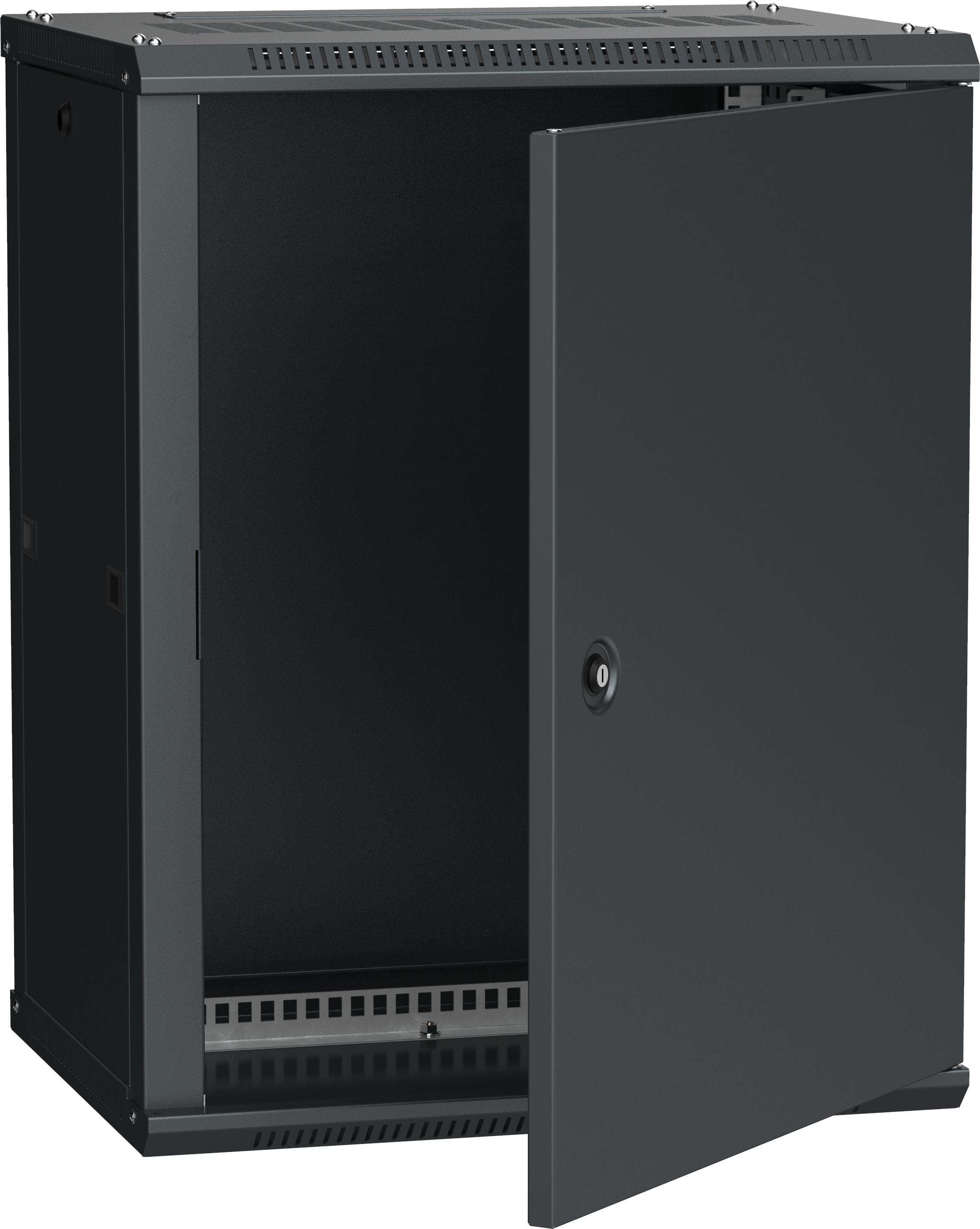 ITK Шкаф LINEA W 12U 600х450мм дверь металл черный RAL9005