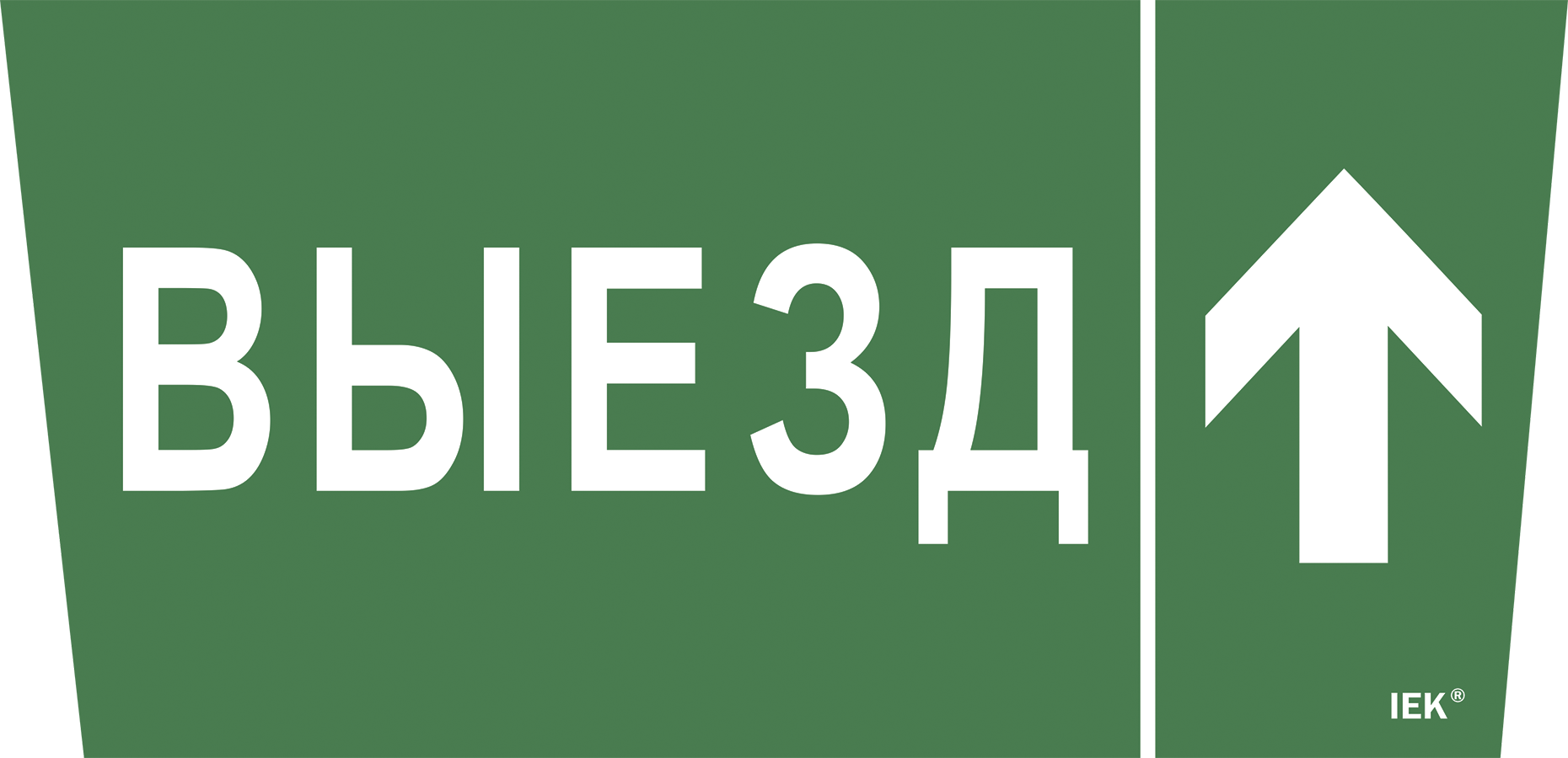Этикетка самоклеящаяся 310х280мм "Выезд/стрелка вверх" IEK