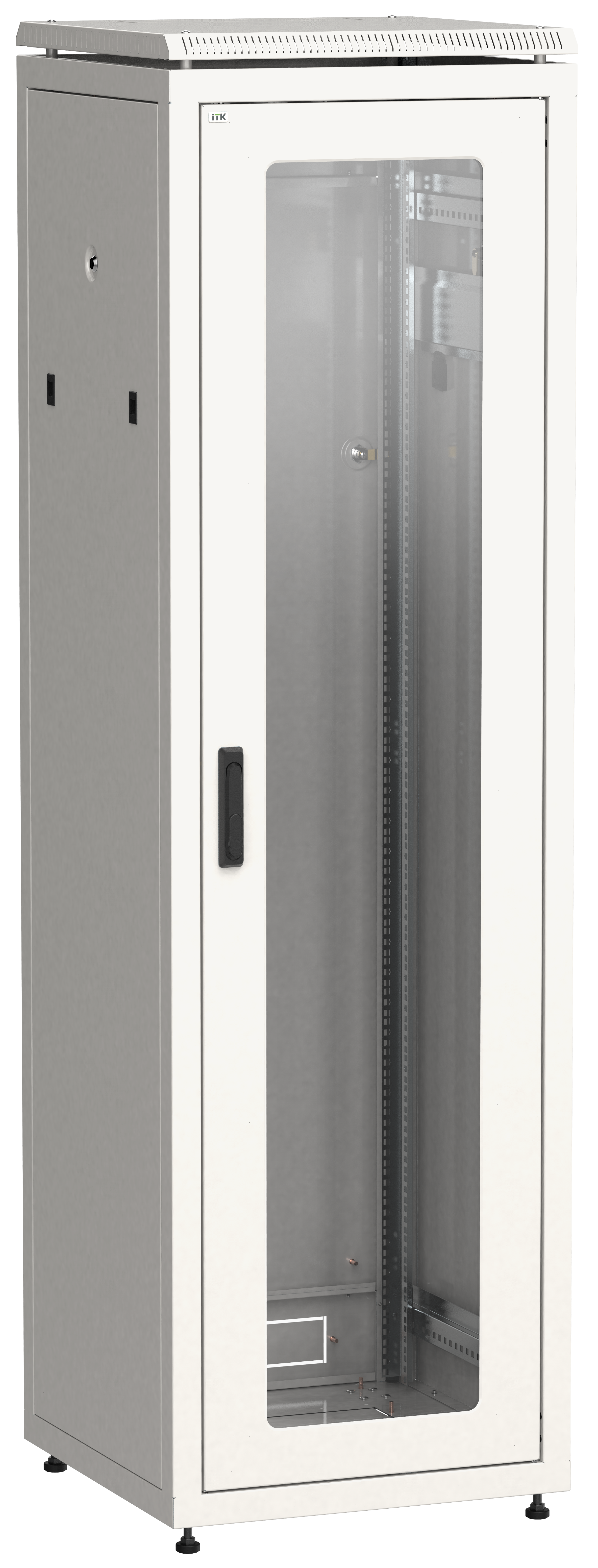 ITK Шкаф сетевой 19", 42U, 600х800 мм, стеклянная передняя дверь, серый (место 2 из 3)