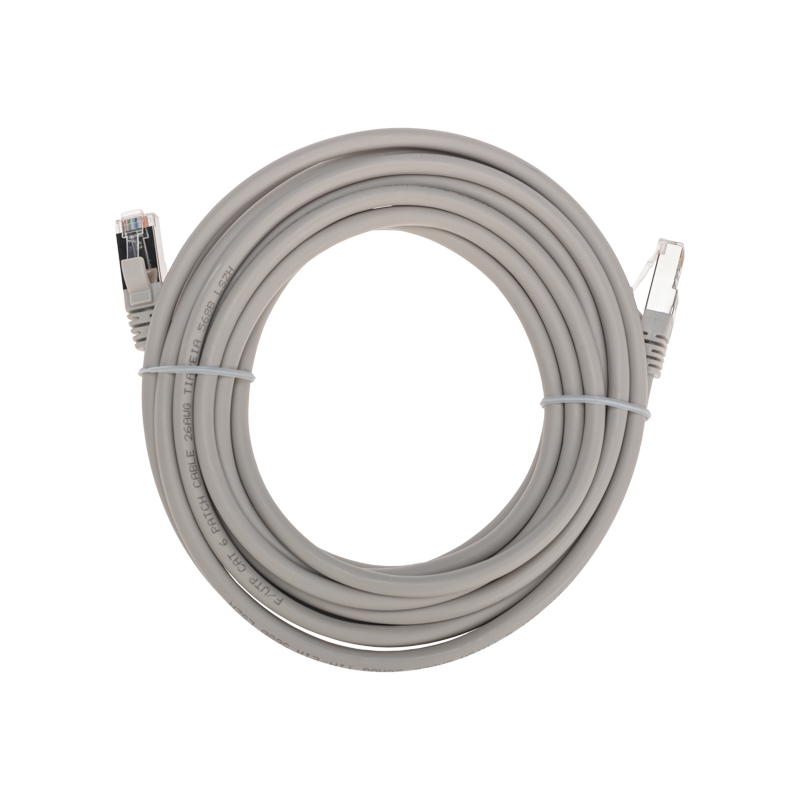 Шнур коммутационный патч-корд F/UTP, CAT 6, RJ45-RJ45, 26AWG, LSZH, серый, 5м REXANT