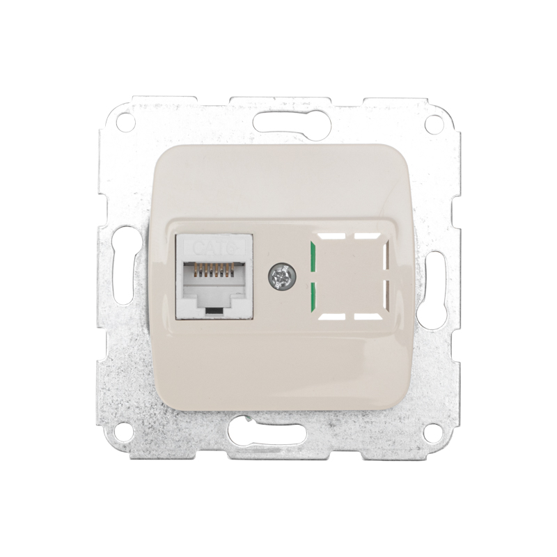 Розетка Компьютер RJ45 с/у мех. Беж KRANZ