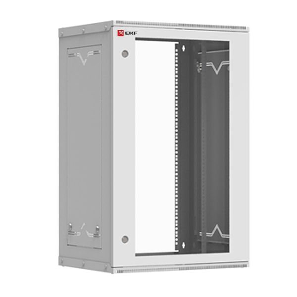 Шкаф телекоммуникационный настенный разборный 18U (600x450) дверь стекло, Astra серия EKF PROxima
