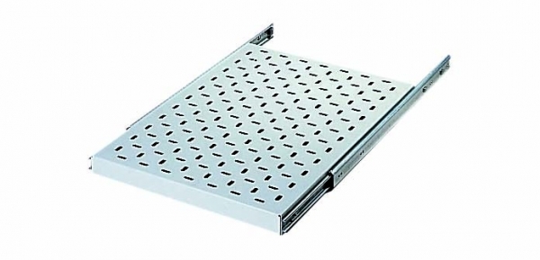 Полка 19" 1U выдвижн.перф. г1000 RAL7035