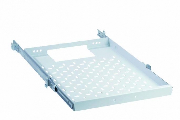 Полка 19" 1U выдв. д/клав. г800 RAL7035