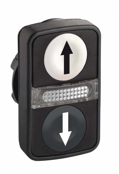 ГОЛОВКА КНОПКИ ДВОЙНАЯ С МАРКИРОВК + LED ZB5AW7A1724