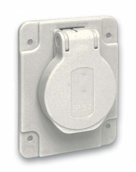 РОЗЕТКА 10/16A 65Х85ММ IP54 ВИНТЫ СБОКУ