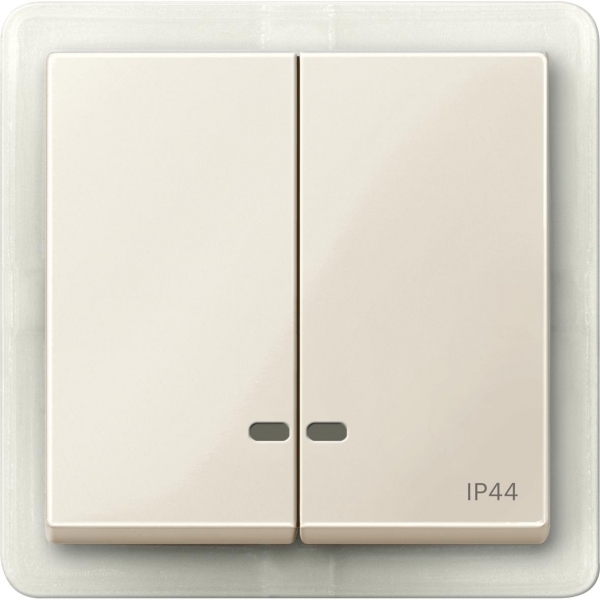 MERTEN КЛАВИША двойная с окошком д/световой индикации IP44,БЕЖЕВЫЙ, SM