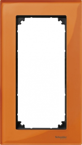 MERTEN M-Elegance РАМКА стеклянная 2 поста б/перегородки, ОРАНЖЕВЫЙ КАЛЬЦИТ, SM