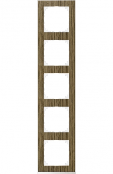MERTEN M-Pure Decor РАМКА 5 постов, ДУБ/БЕЛЫЙ, SM