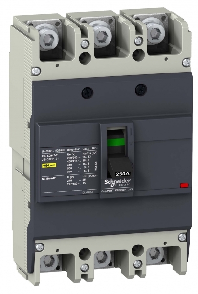 АВТ. ВЫКЛ. EZC250F 18 KA 400В 3П3Т 225 A