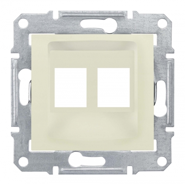 SEDNA АДАПТЕР для 2 коннекторов RJ45, AMP MOLEX KELINE, кат. 5e, 6 UTP, БЕЖЕВЫЙ