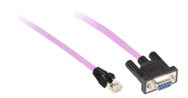 CANOPEN CABLE, 0,5M, SUB-D 9 FEMALE/RJ4