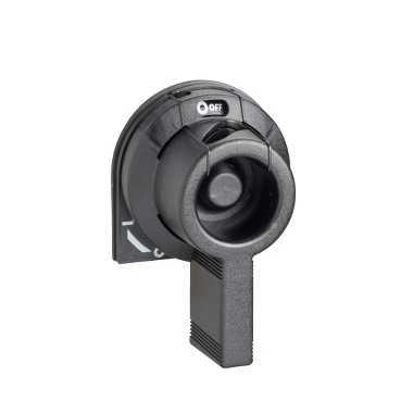 Rotary handle front, side GS1, 32A, black handle