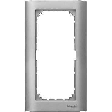 Рамка M-Arc, 2 поста без перегородки, цвет алюминия