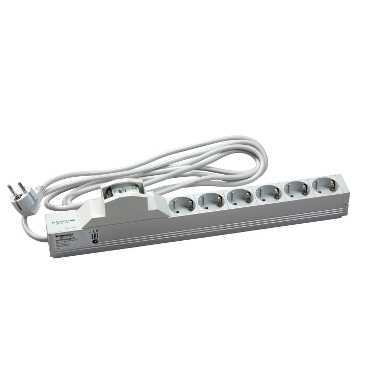 РОЗЕТ БЛОК 6 ПОЗ 19"VDE 220В C ВЫК 16А,