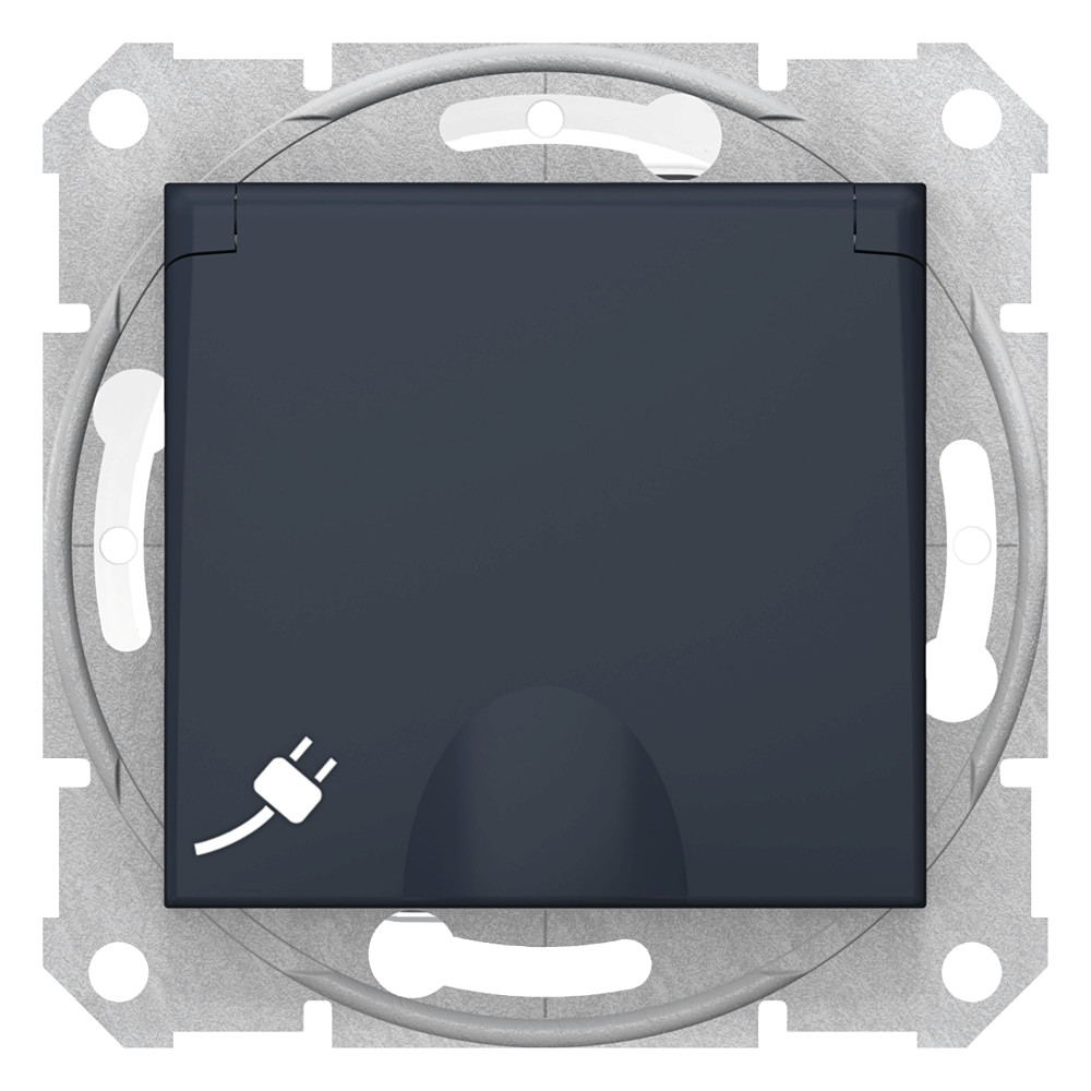 SEDNA РОЗЕТКА IP44 16А з/к,кр,шт,заж,гра