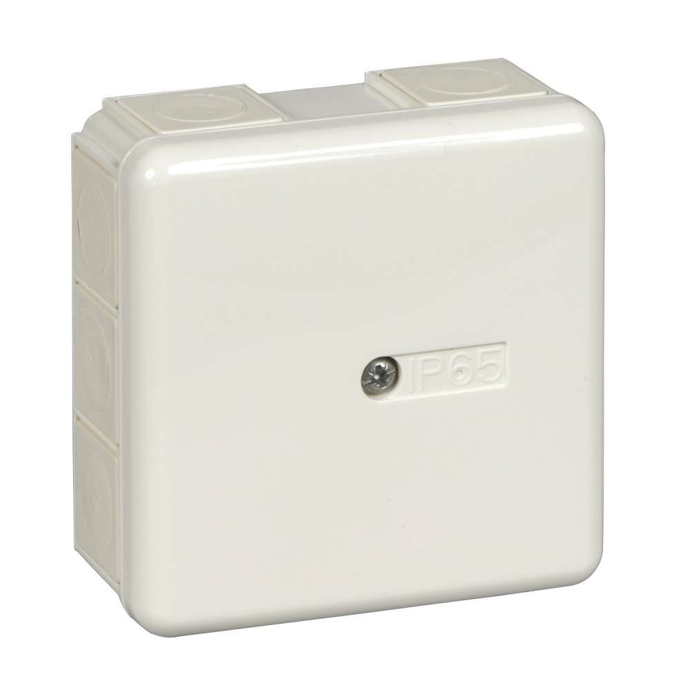 КОРОБКА СОЕД.IP65 87Х87Х40 10 САЛЬНИКОВ БЕЛАЯ RAL9003