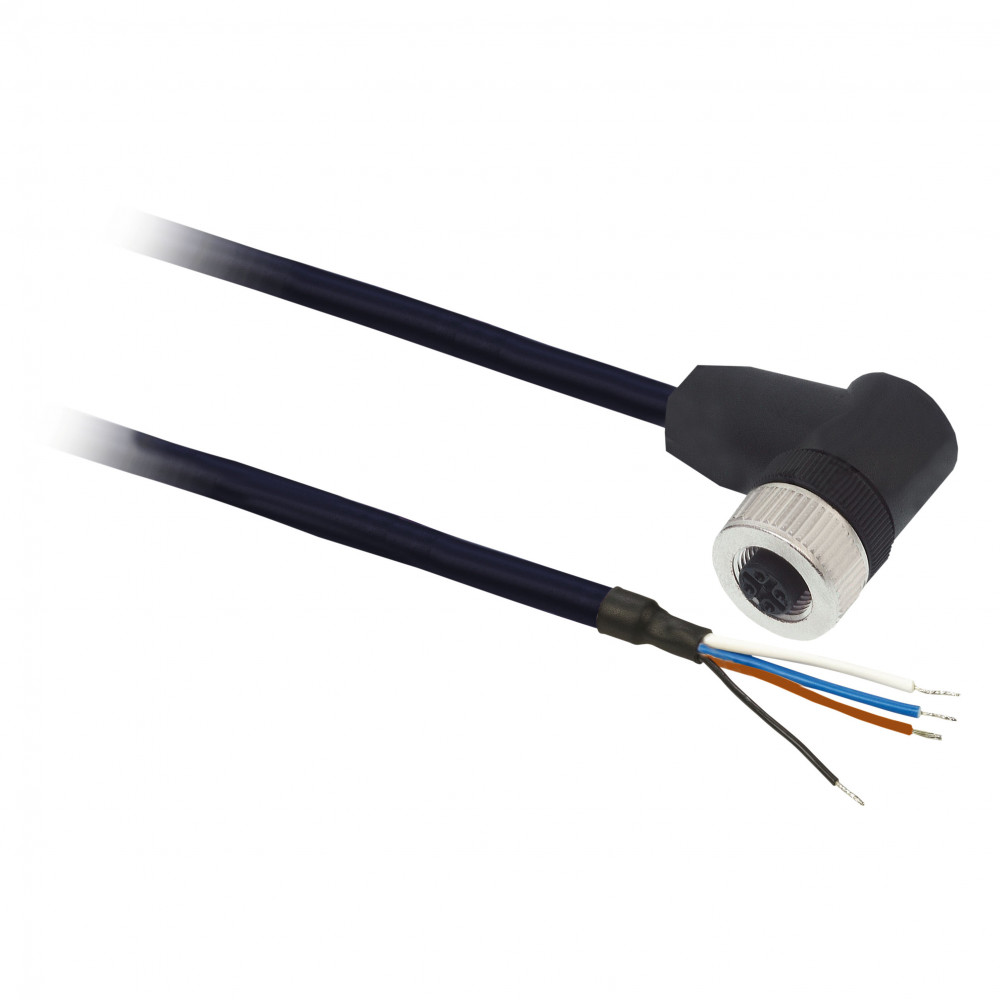 КОННЕКТОР М12, С КАБЕЛЕМ 5М, 4 PIN, 250В