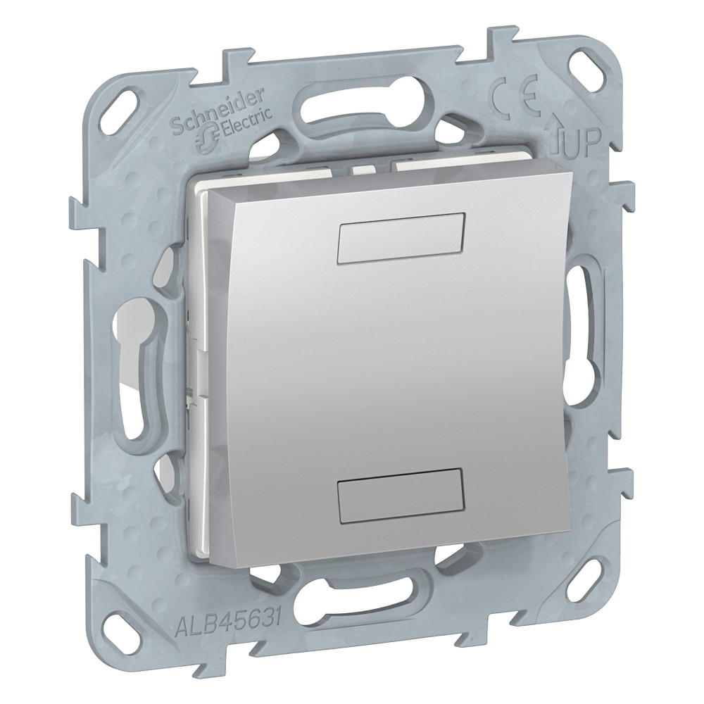 UNICA NEW KNX 1-кнопочный выключатель, АЛЮМИНИЙ