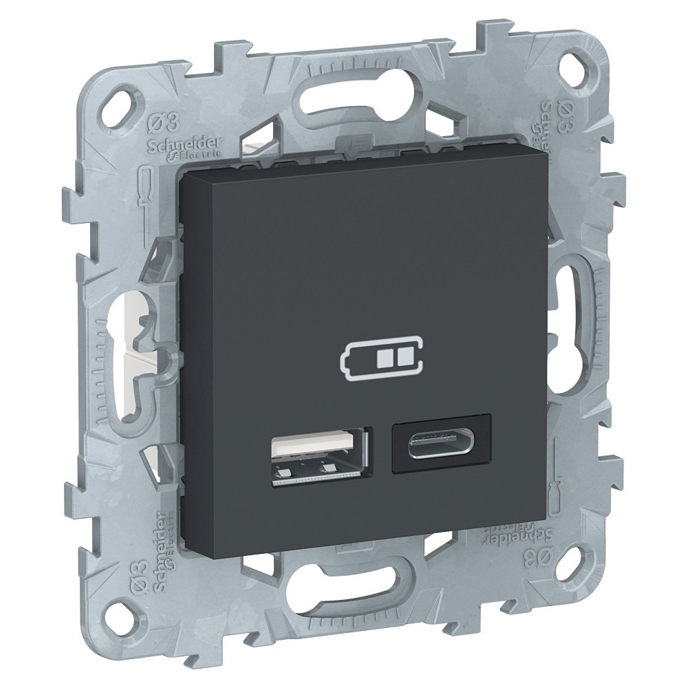 Розетка с разъёмом типа USB серии Unica