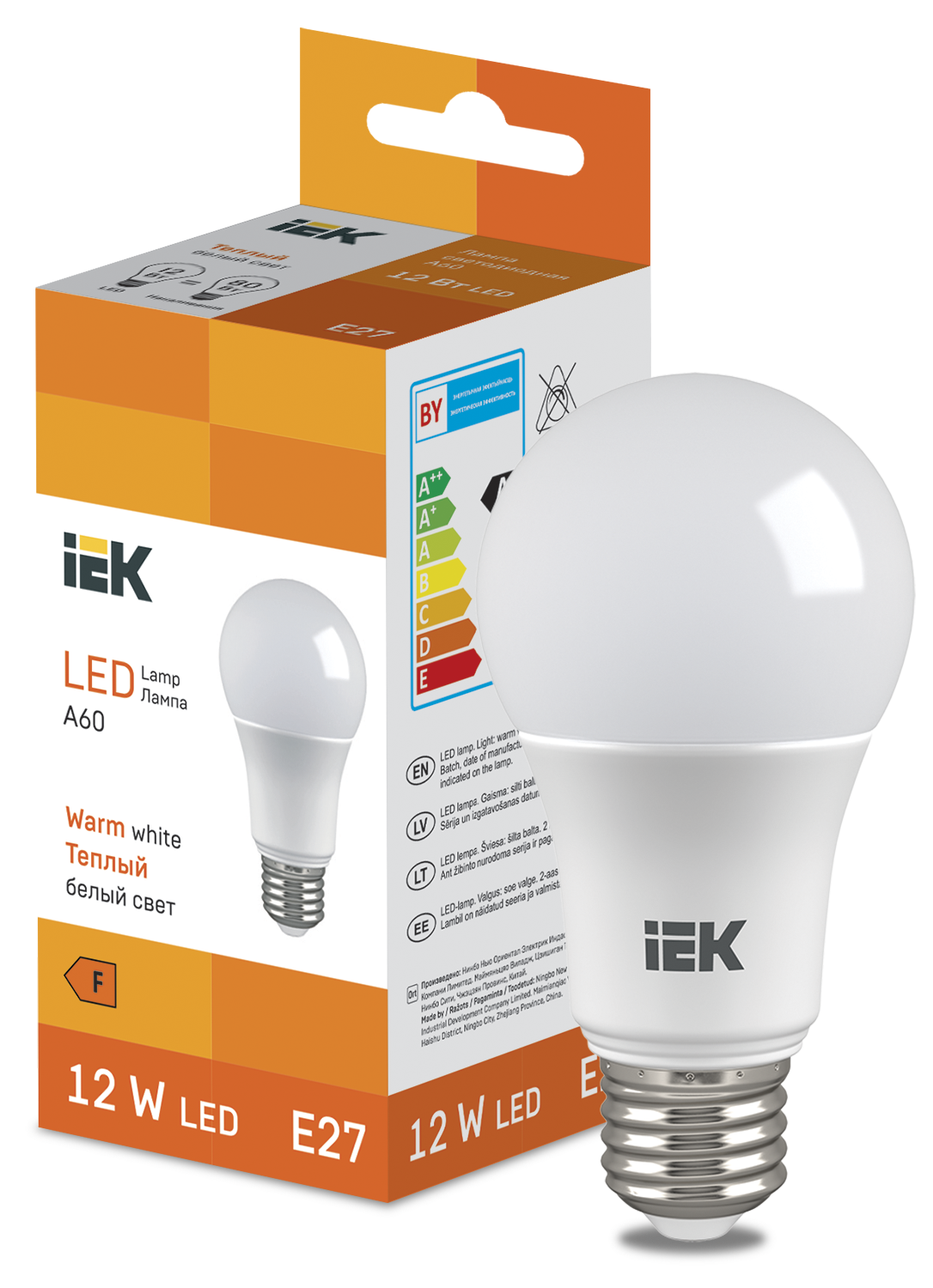 LED Bulb A60 1140lm 4000K E27 IEK