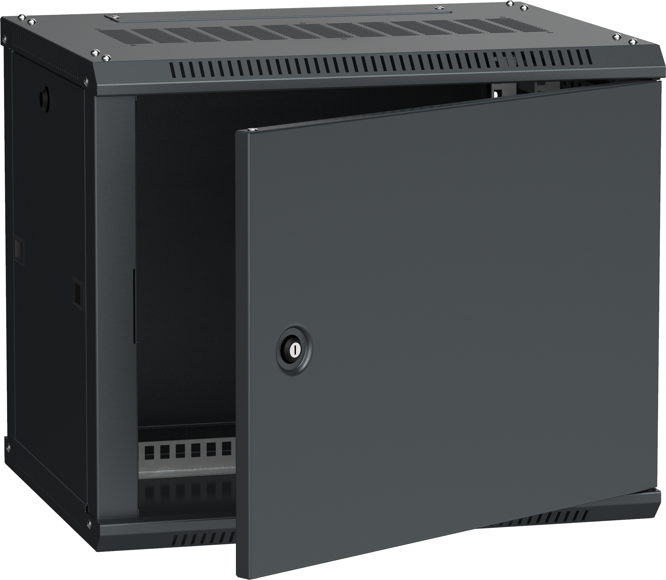ITK Шкаф LINEA W 6U 600х450мм дверь металл черный RAL9005