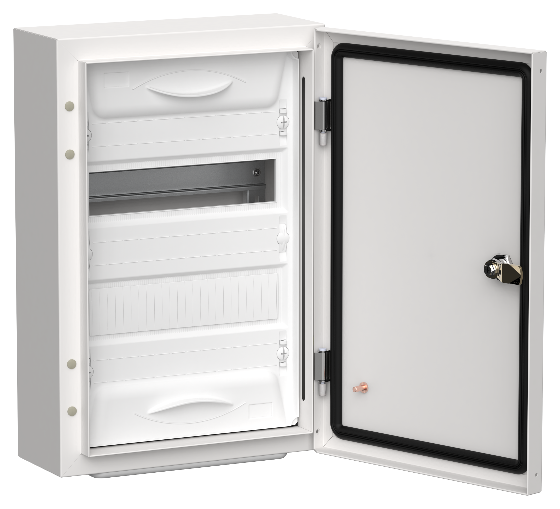 TITAN 5 Корпус металлический ЩРн-24 (1х24) 460х310х140мм IP54 белый (одна дверь) IEK
