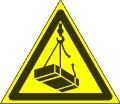 Знак наклейка W06 "Опасно. Возможно падение груза" (200x200x200) ГОСТ 12.4.026-2015 EKF PROxima
