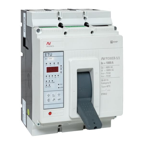 Выключатель автоматический в литом корпусе AV-POWER-5/3 1000А 70кА ETU4.2 EKF