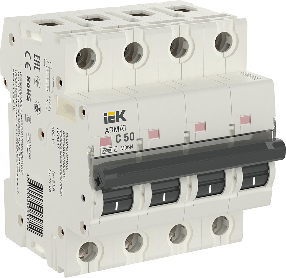 ARMAT Автоматический выключатель M06N 4P C 50А IEK