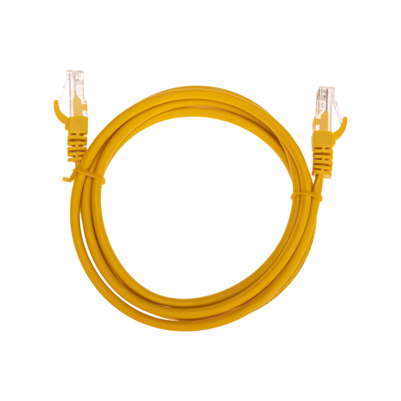 Шнур коммутационный патч-корд U/UTP, CAT 5e, RJ45-RJ45, 26AWG, LSZH, желтый, 1,5м REXANT
