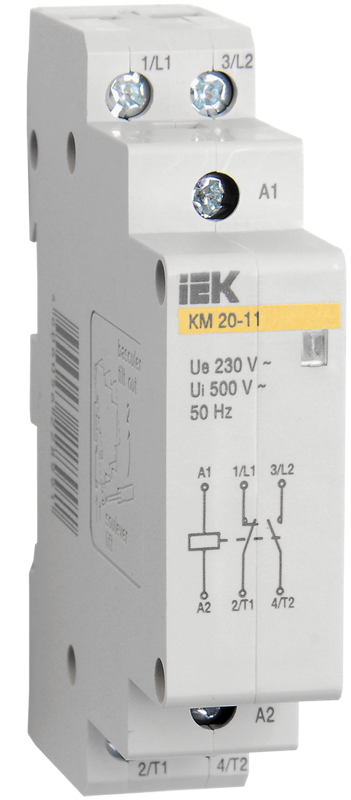 Контактор модульный КМ20-20 AC IEK