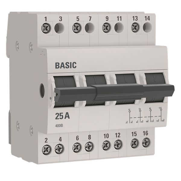 Трехпозиционный переключатель 4P 25А Basic