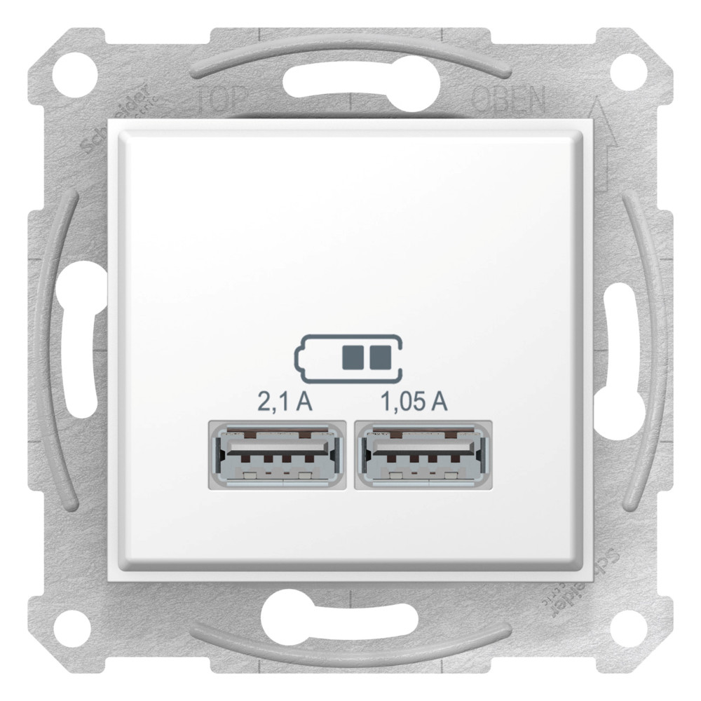 SEDNA, USB мех-м 2,1А, БЕЛЫЙ