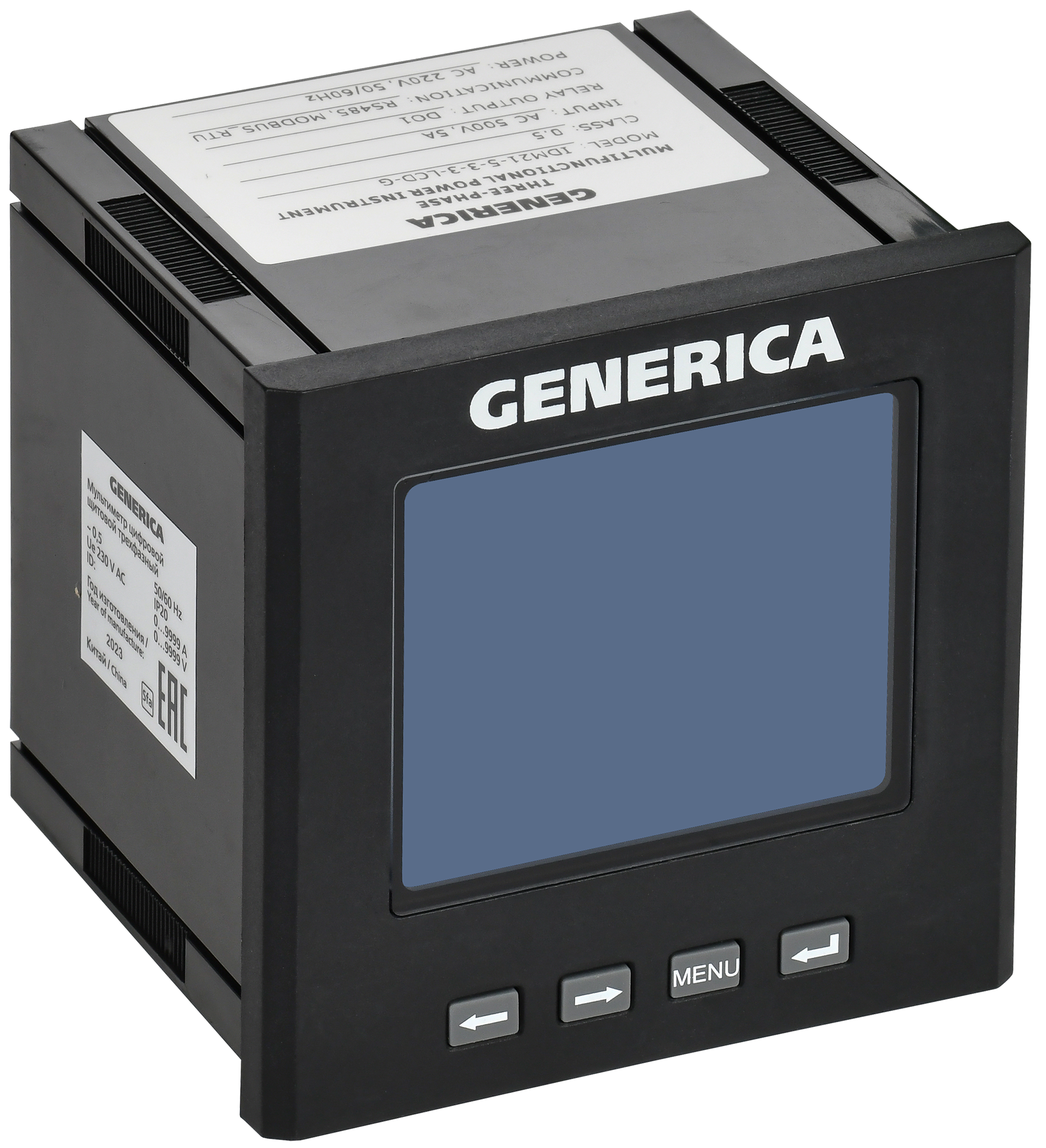 Мультиметр цифровой щитовой трехфазный DO RS-485 96х96мм LCD GENERICA