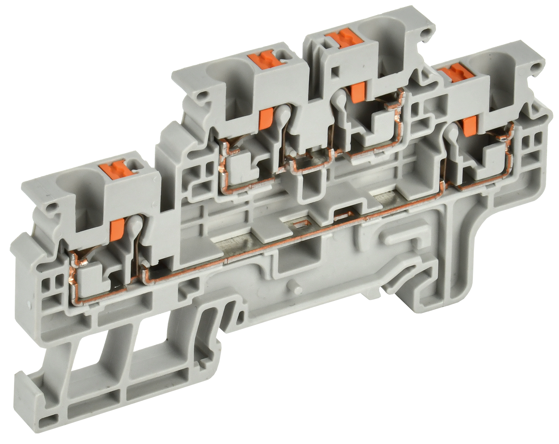 ARMAFIX Клемма пружин. Push-in CP-ML 2 ур. 4мм2 серая IEK