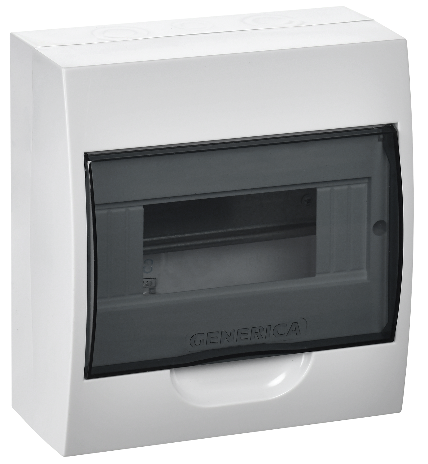 Корпус пластиковый ЩРН-П-8 черная прозрачная дверь IP41 GENERICA