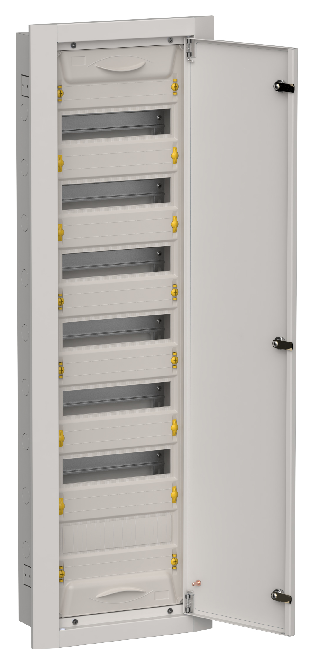 TITAN 5 Корпус металлический ЩРв-84 (1х84) 1130х365х130мм IP31 серый (одна дверь) IEK