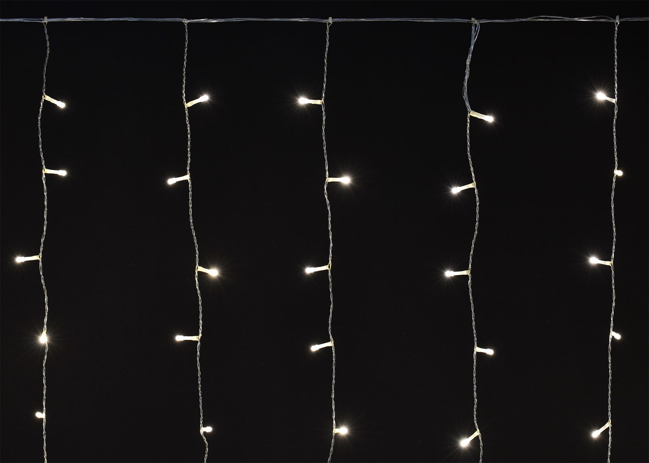 LIGHTING Гирлянда бахрома 4,5х0,7м 200 светодиодов теплый белый свет IP44 прозрачный шнур 3м 230В транзит IEK