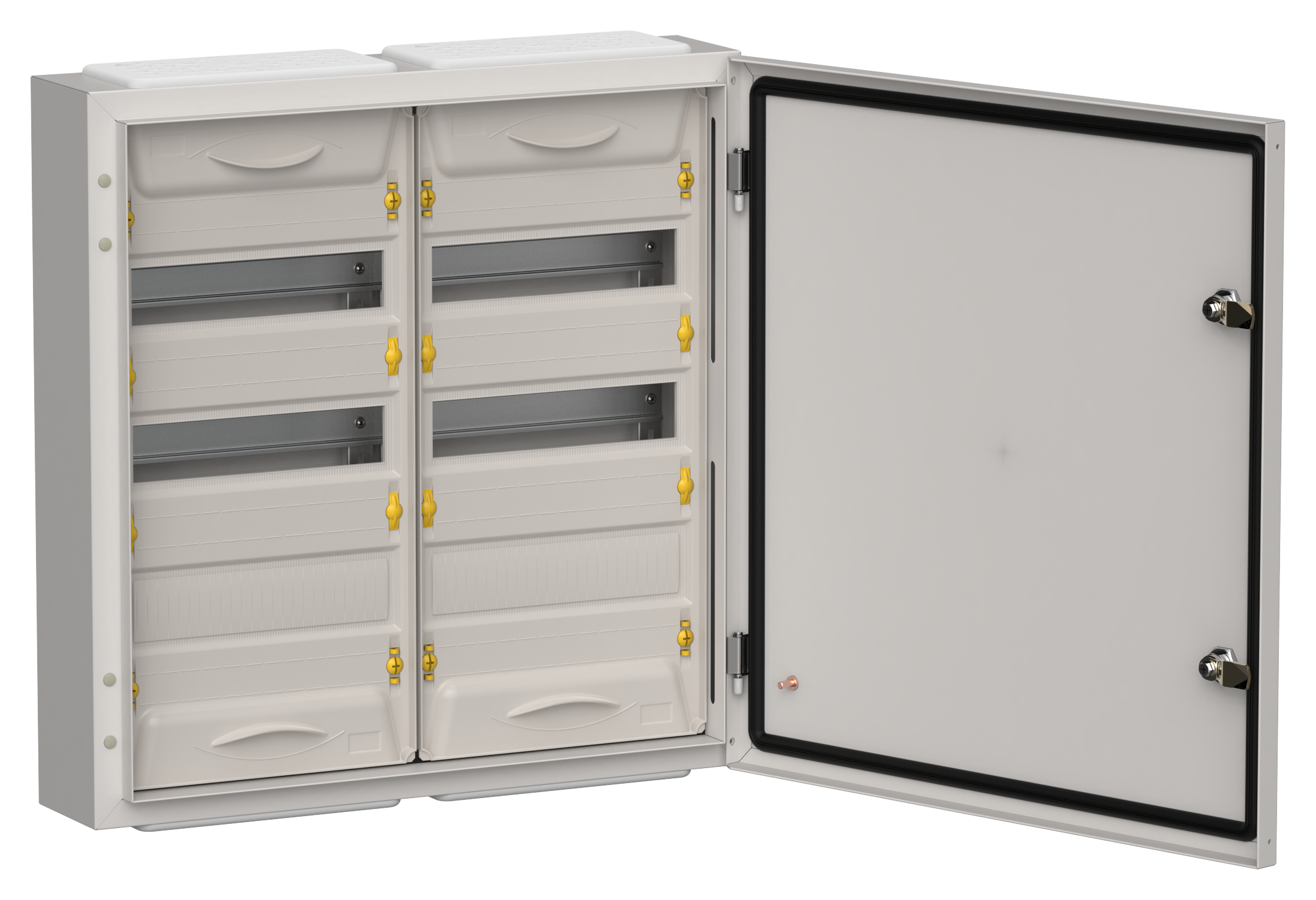 TITAN 5 Корпус металлический ЩРн-72 (2х36) 585х570х140мм IP54 серый (одна дверь) IEK