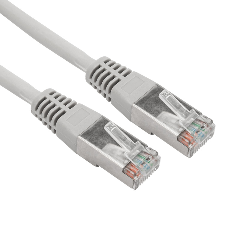 Шнур коммутационный патч-корд F/UTP RJ45-RJ45, CAT 5e, LSZH серый, 1м REXANT