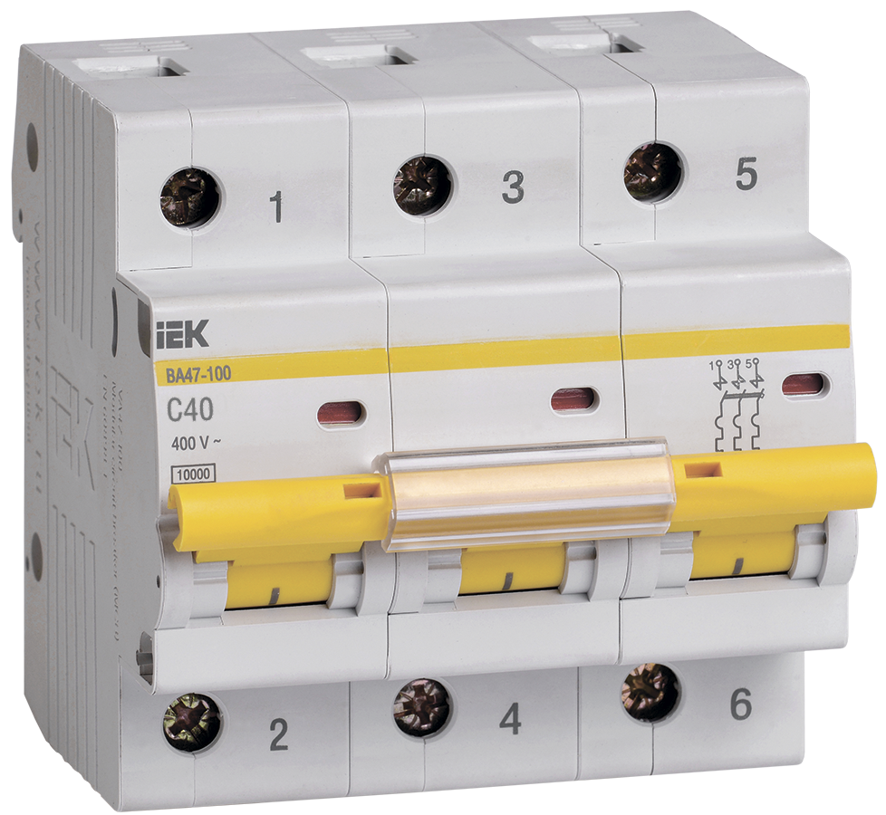 KARAT Автоматический выключатель ВА47-100 3P C 40А 10кА IEK