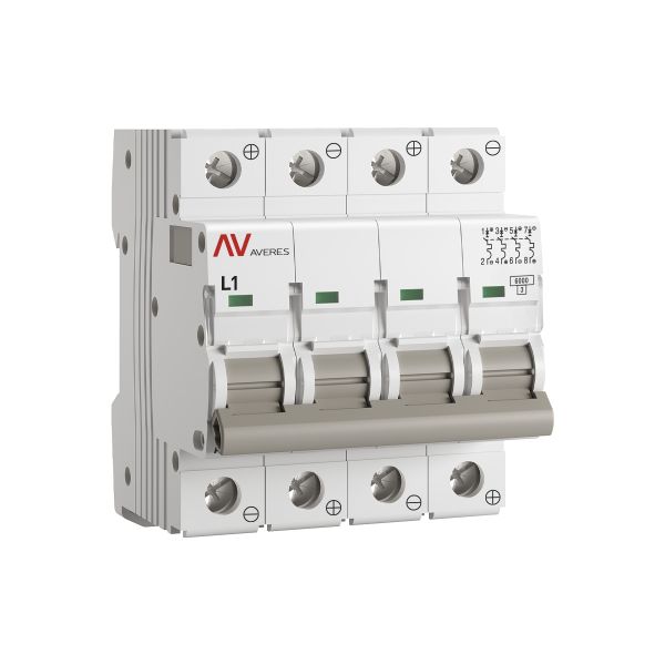 Выключатель автоматический AV-6 DC 4P 1A (L) 6kA EKF AVERES
