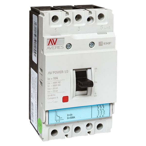 Выключатель автоматический в литом корпусе AV-POWER-1/3 10А 35кА TR EKF