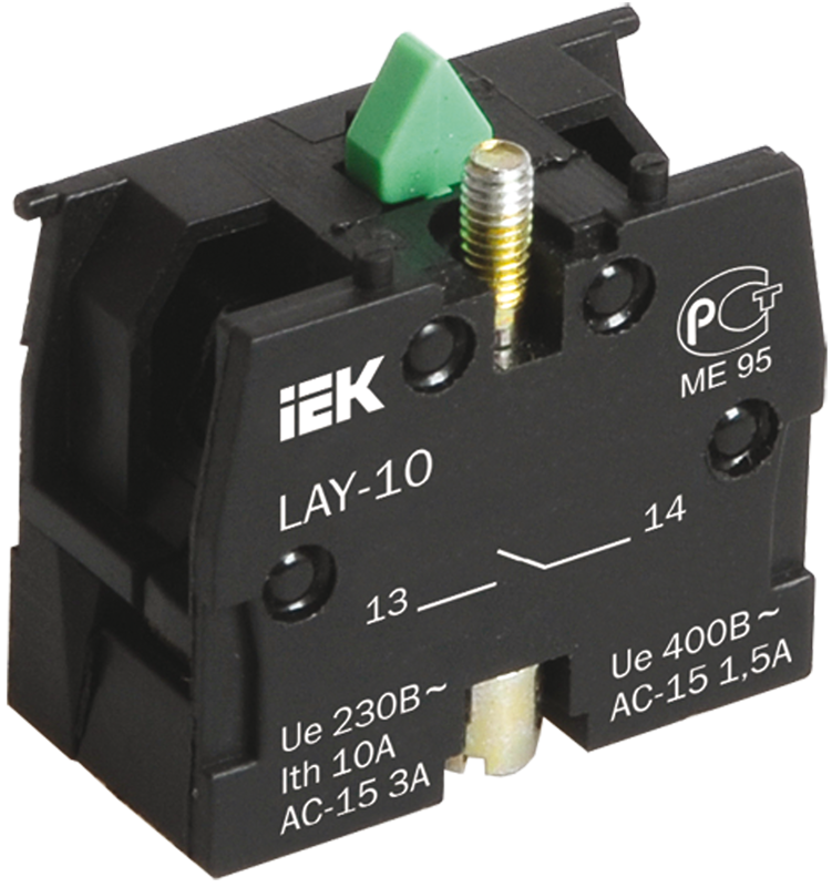 Контактный блок для светосигнальной арматуры 1NO LAY5 IEK