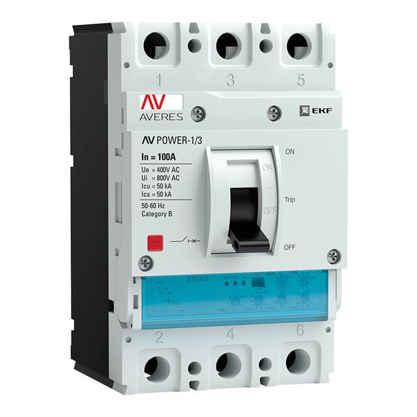 Выключатель автоматический в литом корпусе AV-POWER-1/3 100А 50кА ETU2.2 EKF